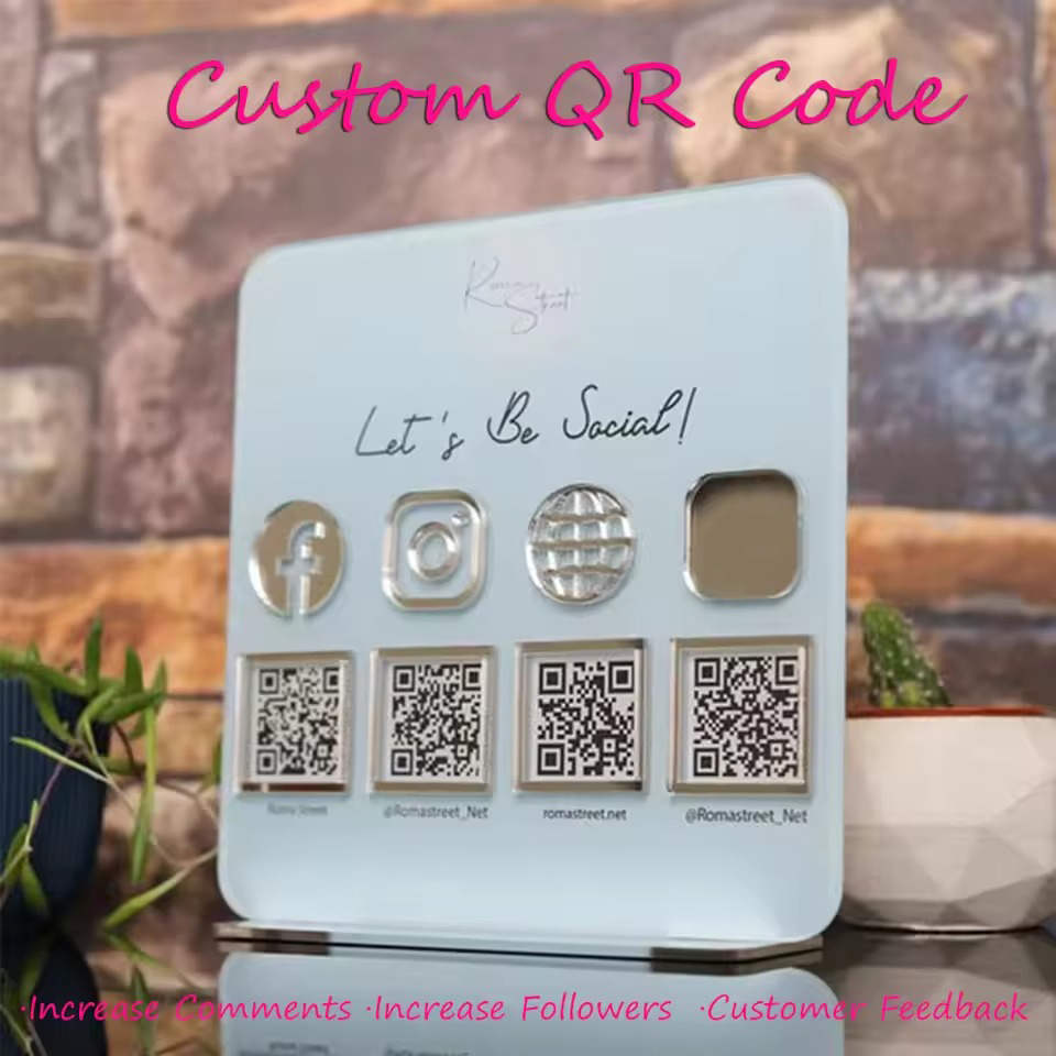 Wedding Solution - Personalized QR Code Acrylic Sign Stylish