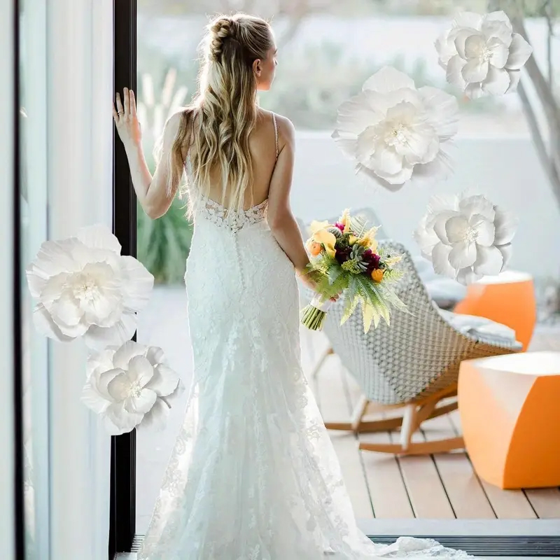 5 Packs of White Paper Flowers - Wedding Power Supply review and price