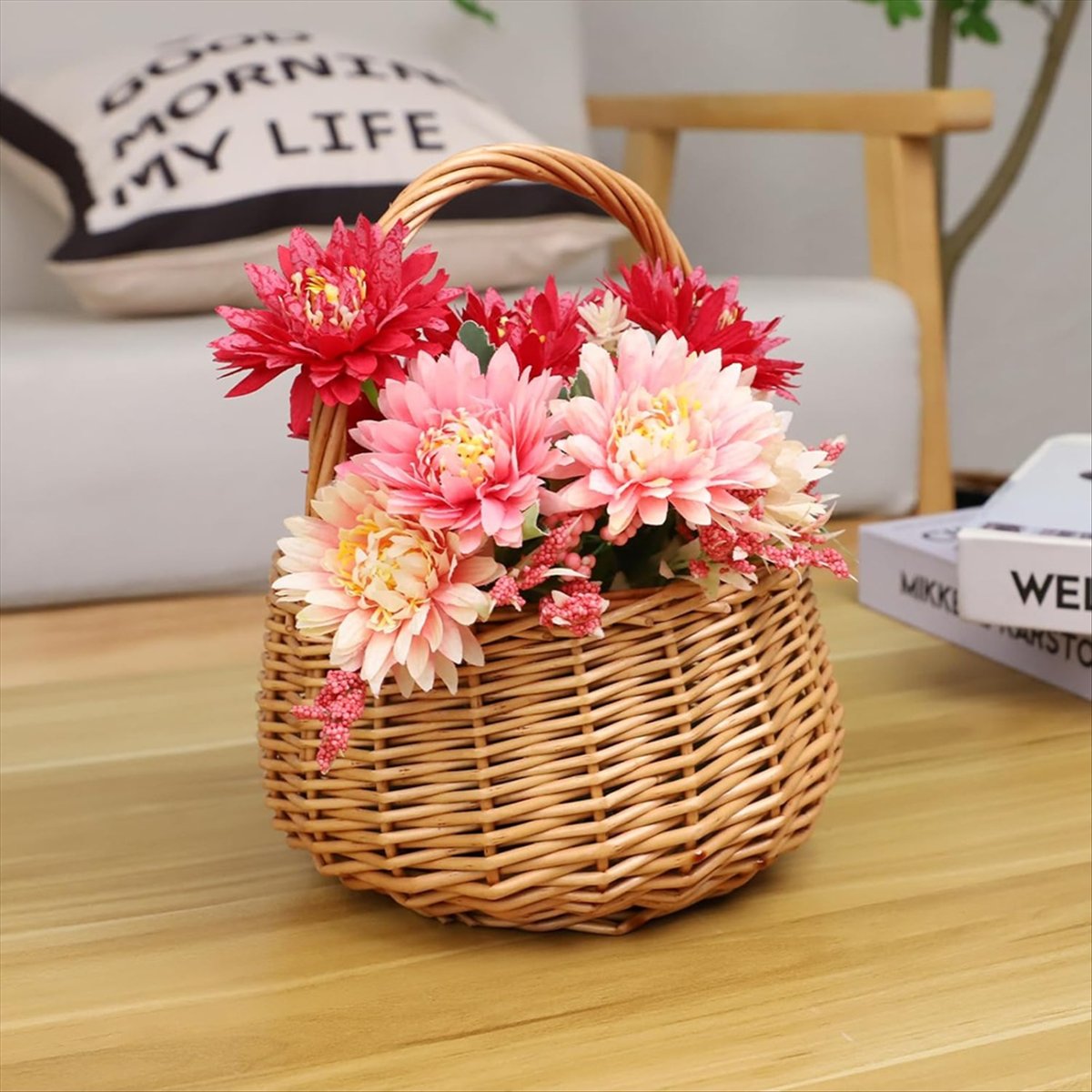 Wicker Picnic Basket with Hand - Flower Girl Basket review and price