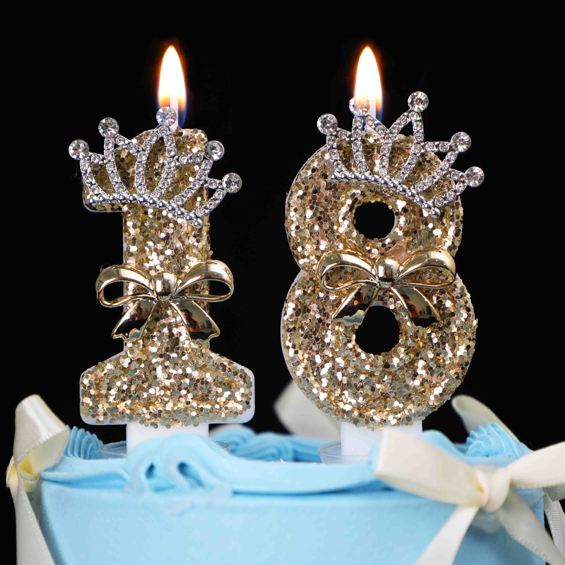 0-9 Gold Glitter Crown Number  - Unity Candle Set review and price