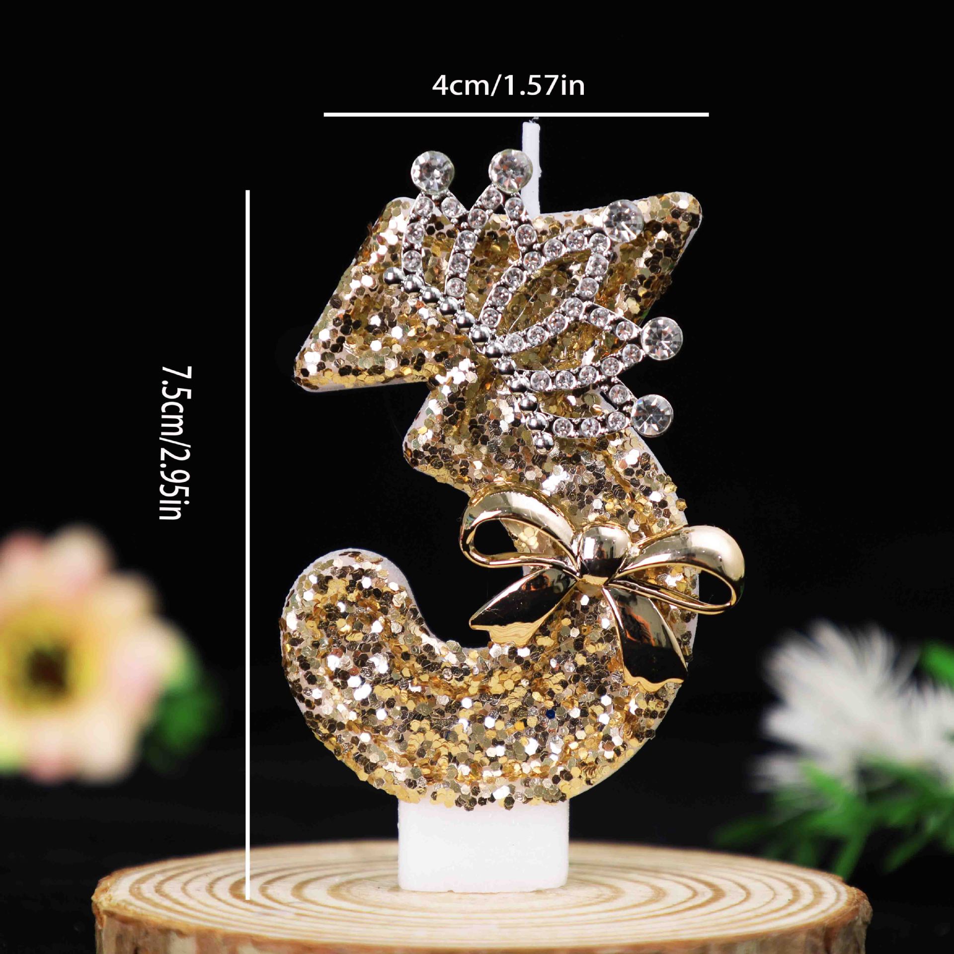 0-9 Gold Glitter Crown Number  - Unity Candle Set review and price