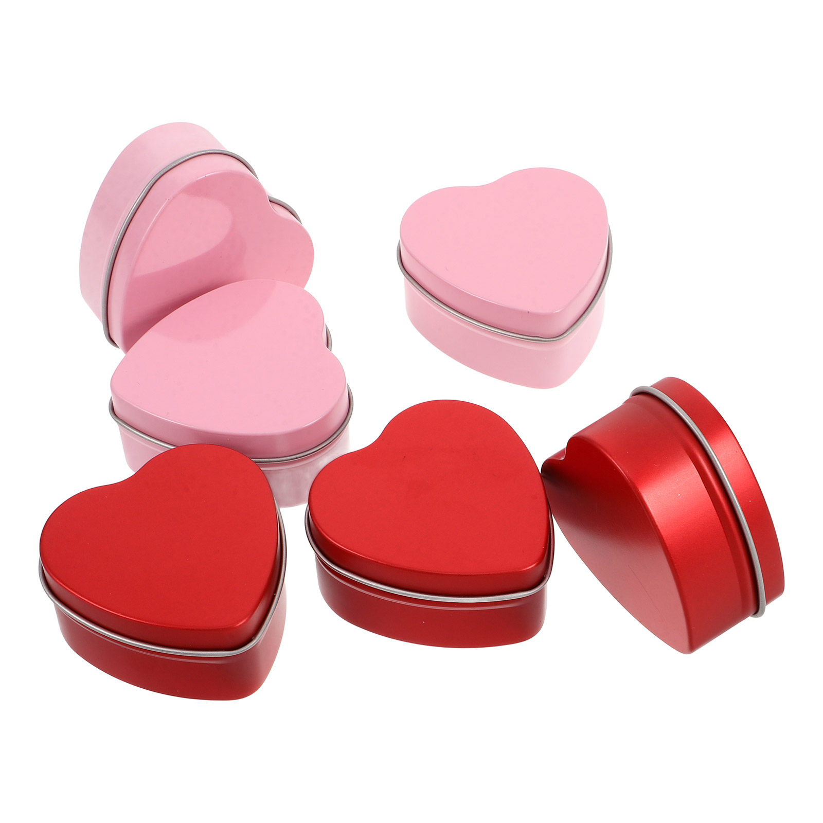6Pcs Heart Design Matte Tin Bo - Wedding Solution review and price
