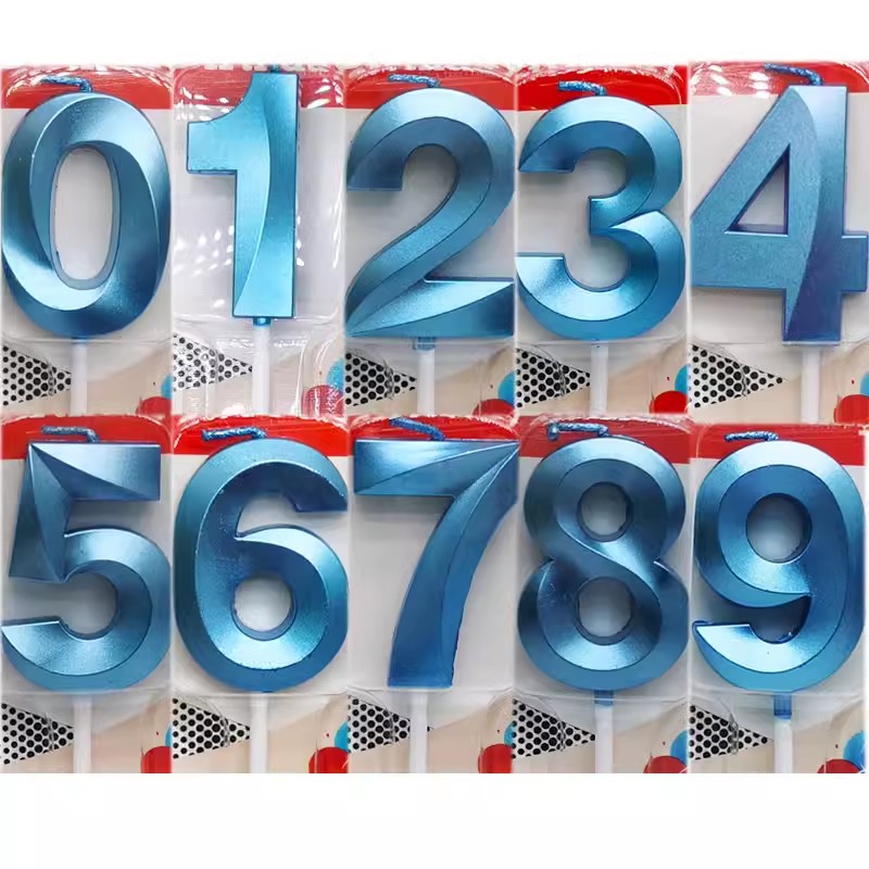 Blue Number Cake Candles 0 1 2 - Unity Candle Set review and price