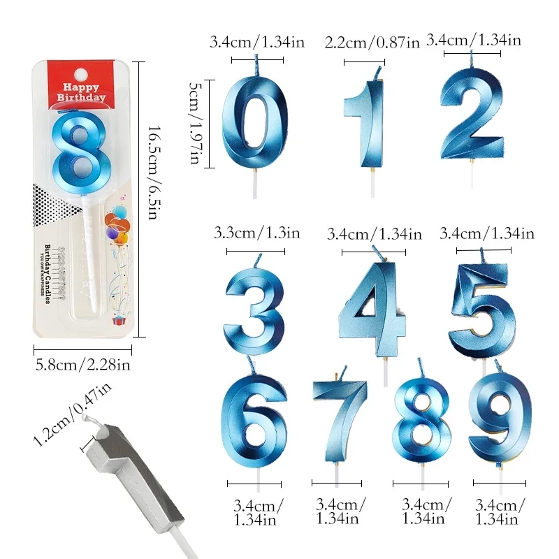 Blue Number Cake Candles 0 1 2 - Unity Candle Set review and price