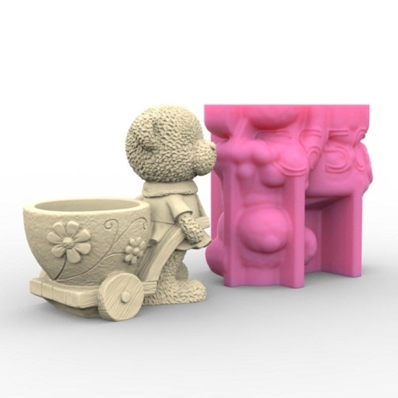 Lovely Bear Gypsum Silicone Mo - Flower Girl Basket review and price