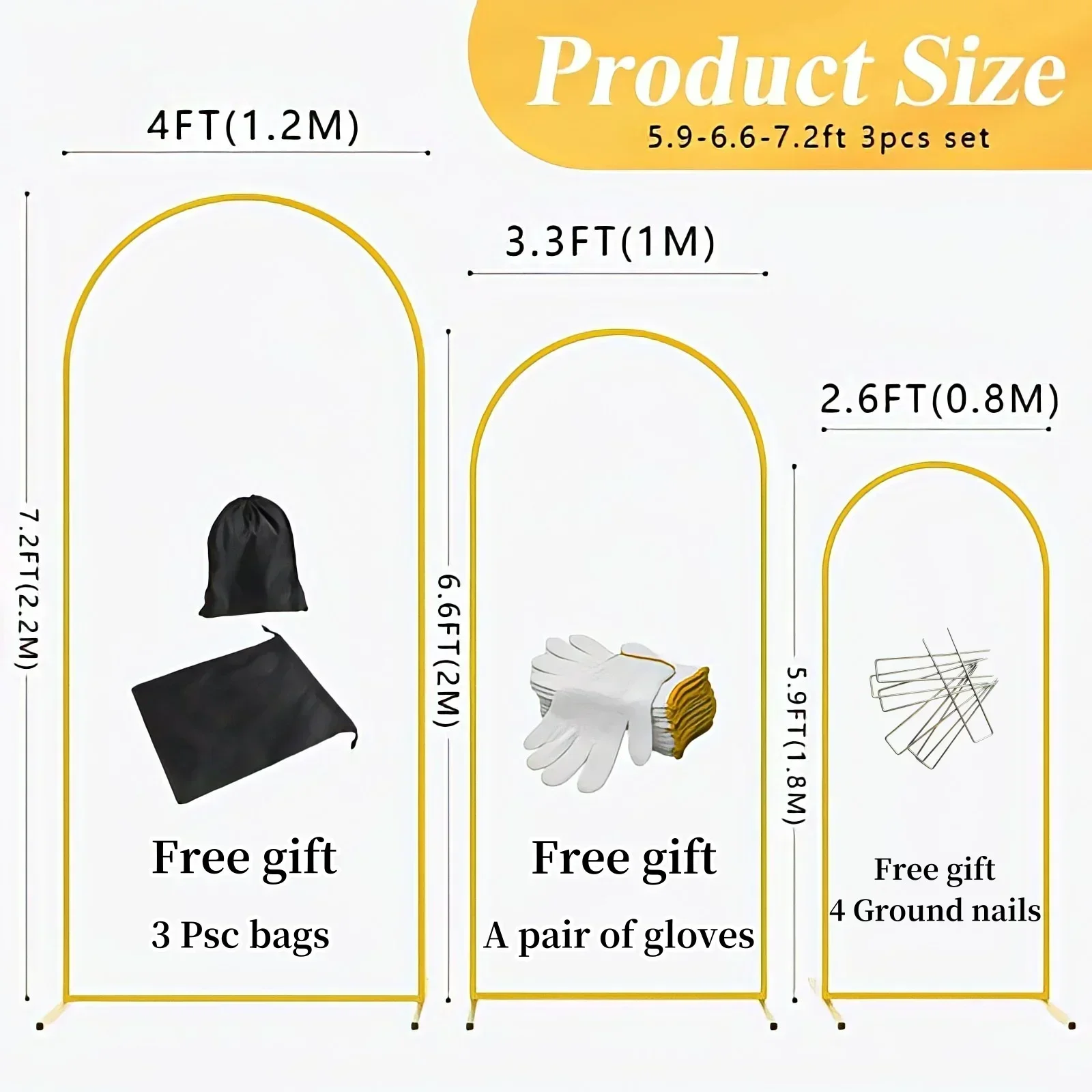 EU Warehouse Gold Metal Balloo - Wedding Balloon Arch review and price