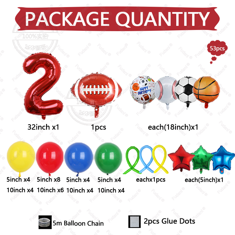 53Pcs Sports Theme 1-9th Birth - Supply Wedding Venue review and price